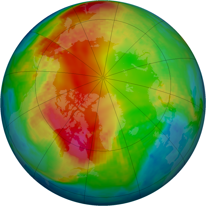 Arctic ozone map for 11 February 2002